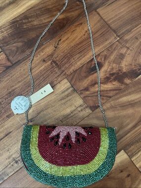 🍉 Beaded Watermelon Crossbody Bag - Multicolor